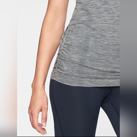 Athleta Speedlight Cinched Racerback Tank- In A Pale Pink - Picture 4 of 11